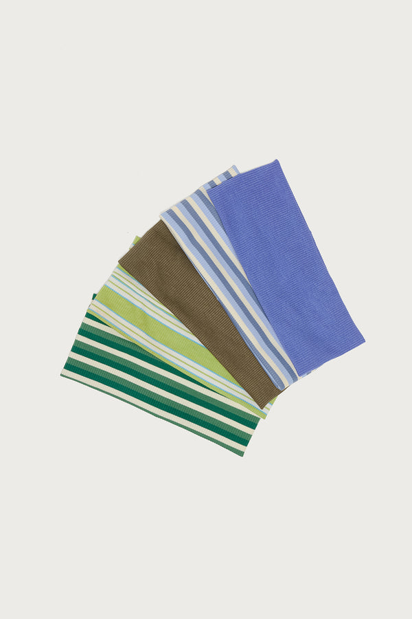 Mixed Stripe Ribbed Headband Pack