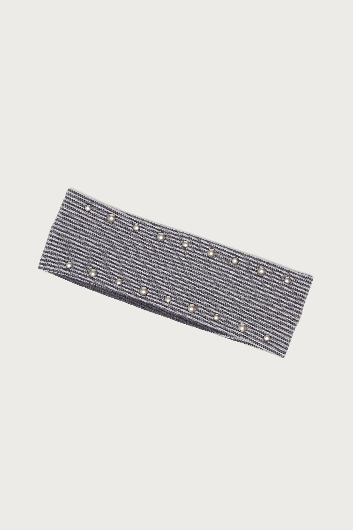 Striped Knit Studded Headband