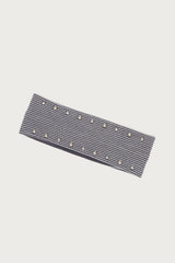 Striped Knit Studded Headband