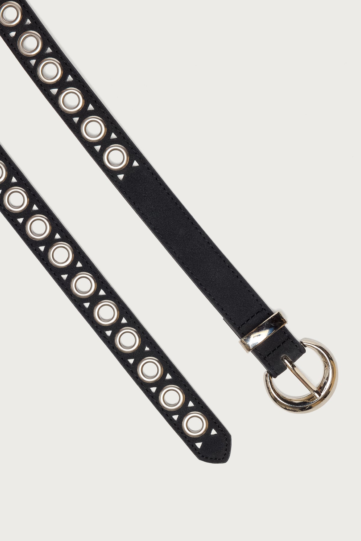 Grommet Faux Leather Belt
