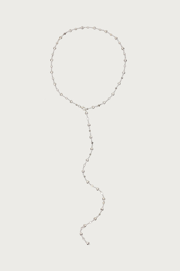 Heart & Diamond Cascading Necklace
