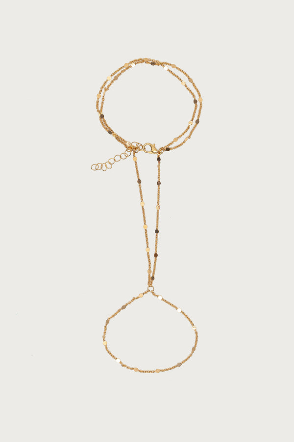 Dainty Disc Hand Chain