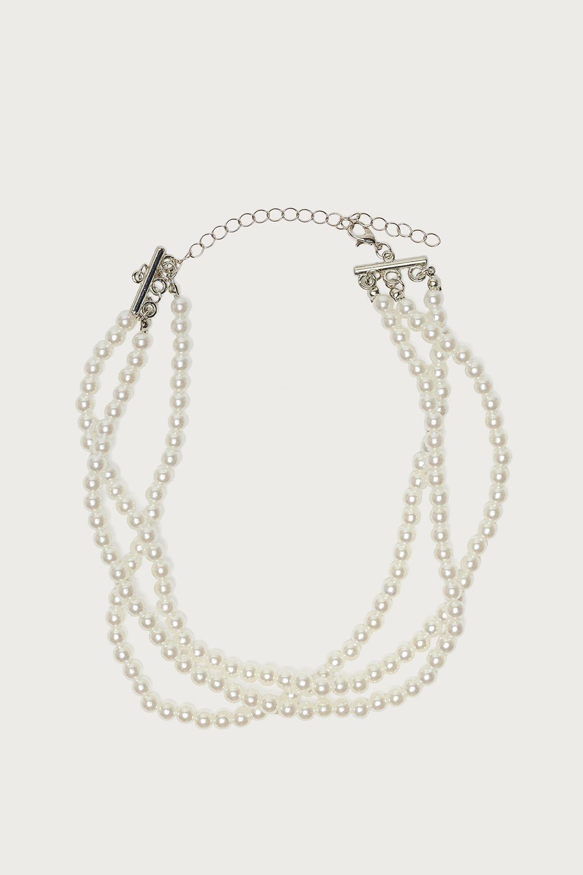 Layered Pearl Choker Necklace