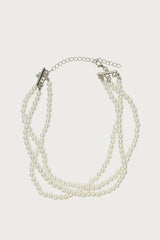 Layered Pearl Choker Necklace