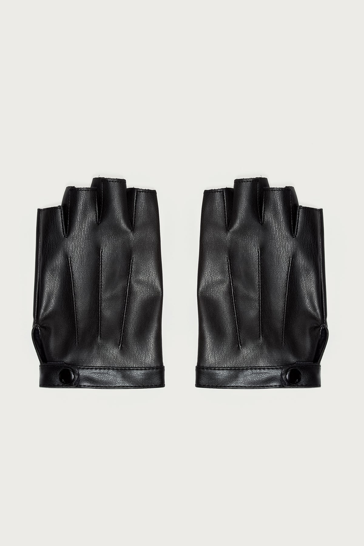 Biker Babe Faux Leather Fingerless Gloves