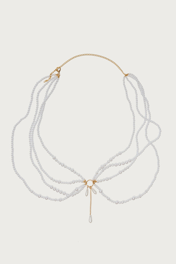 Triple Layered Pearly Belly Chain