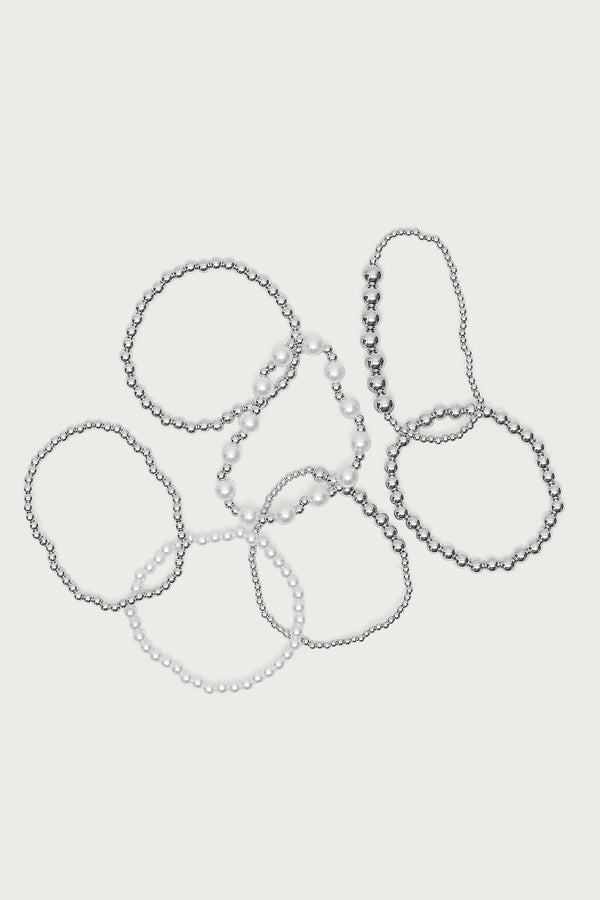Glam Pearly Beaded Bracelet Pack