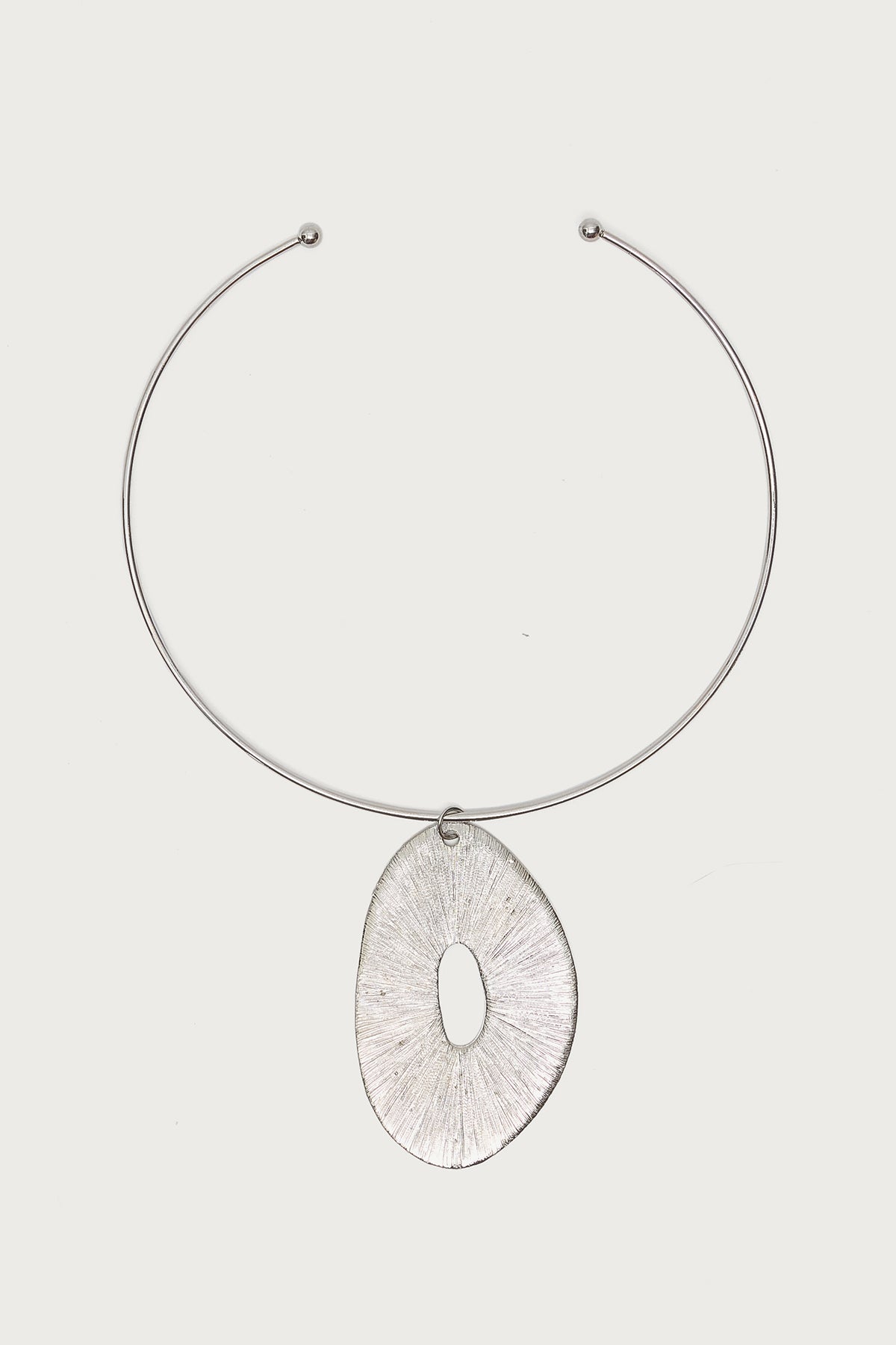 Abstract Pendant Cuff Necklace