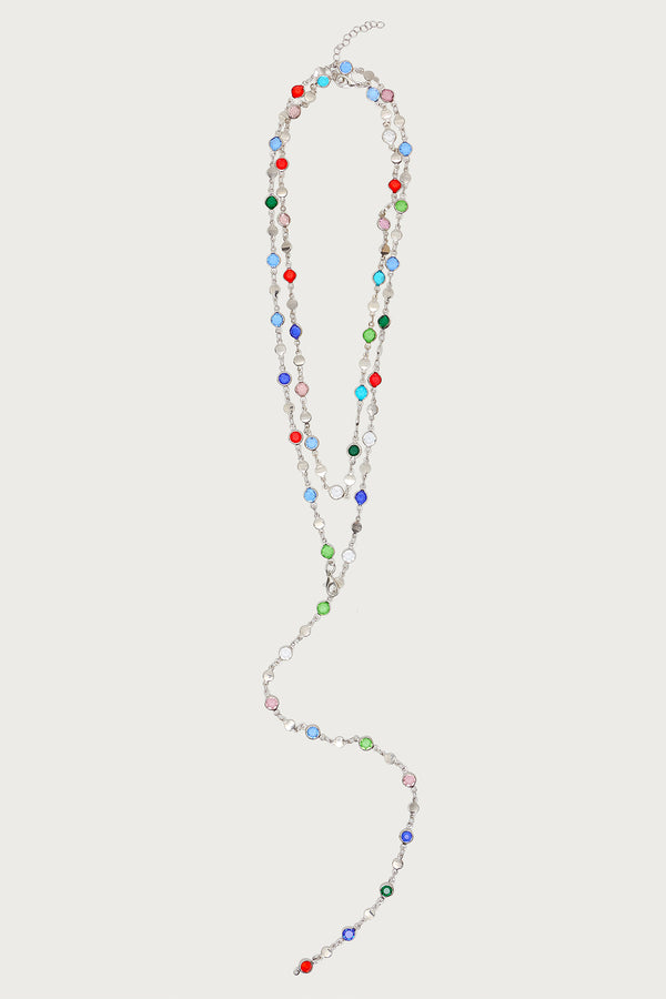 Cascading Gemstone Necklace Set