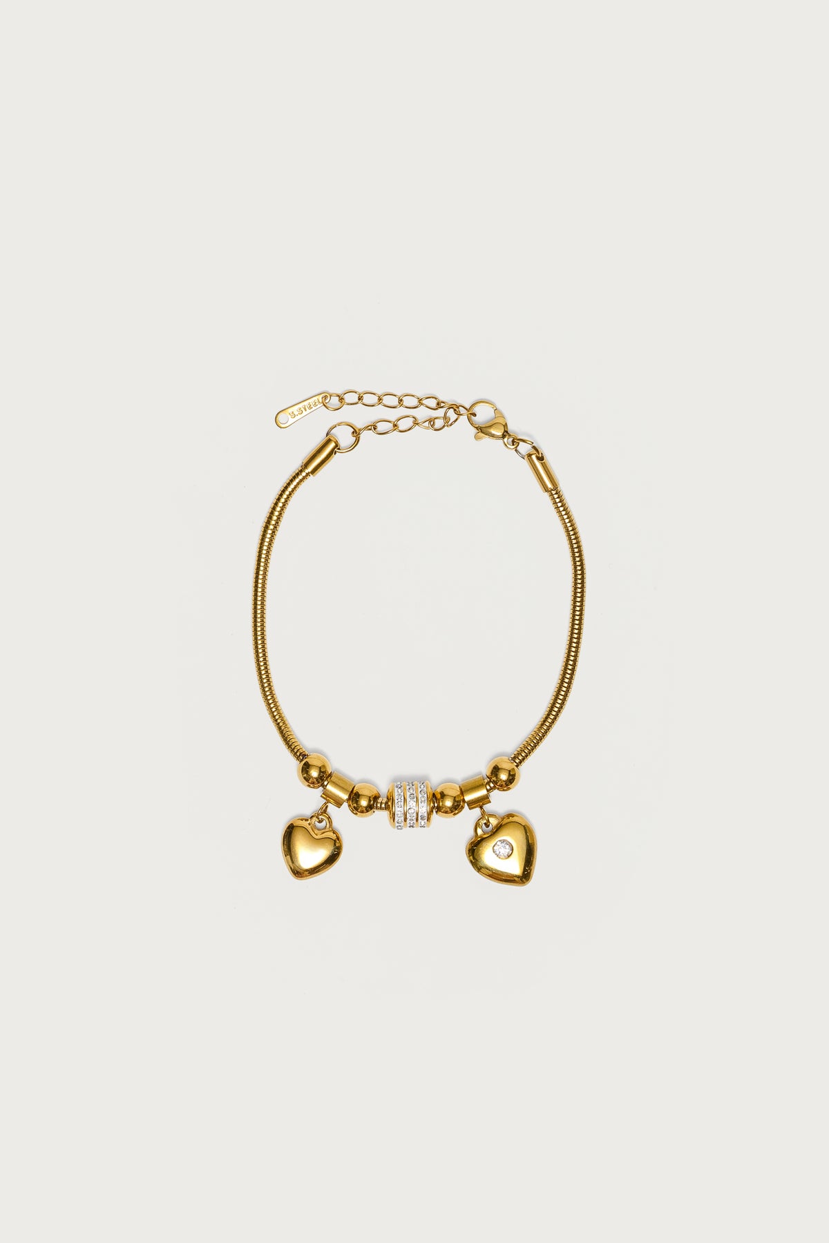 Link Heart Charm Bracelet