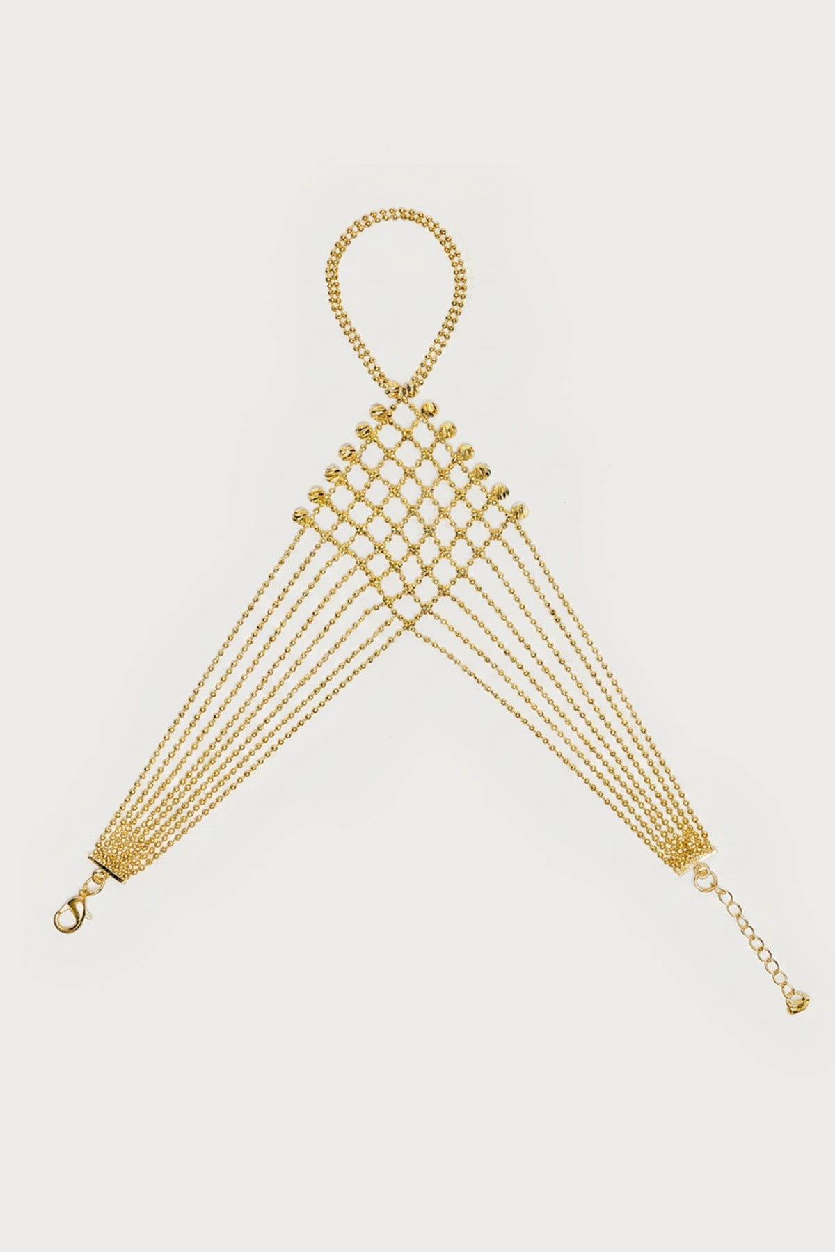 Gilded Lattice Hand Chain