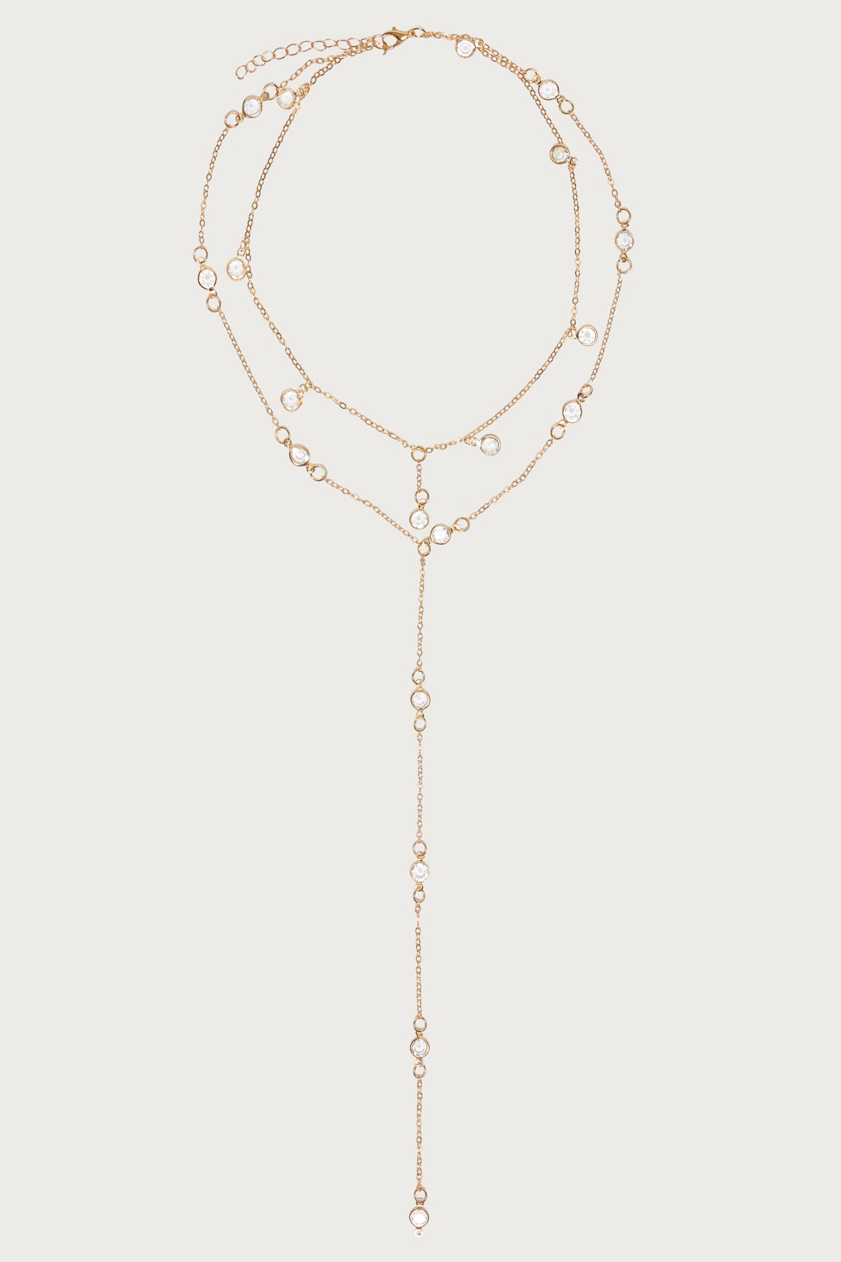 Faux Crystal Crush Cascading Necklace