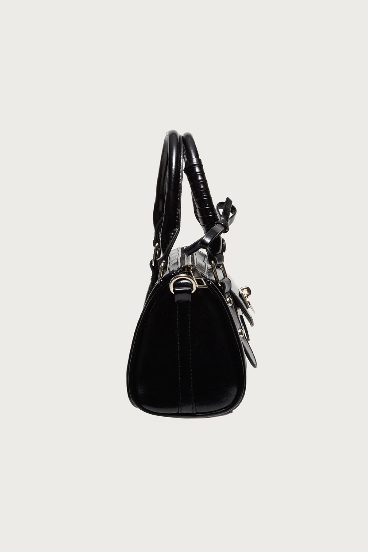 Faux Leather Heart Locket Bag