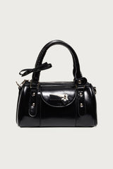 Faux Leather Heart Locket Bag
