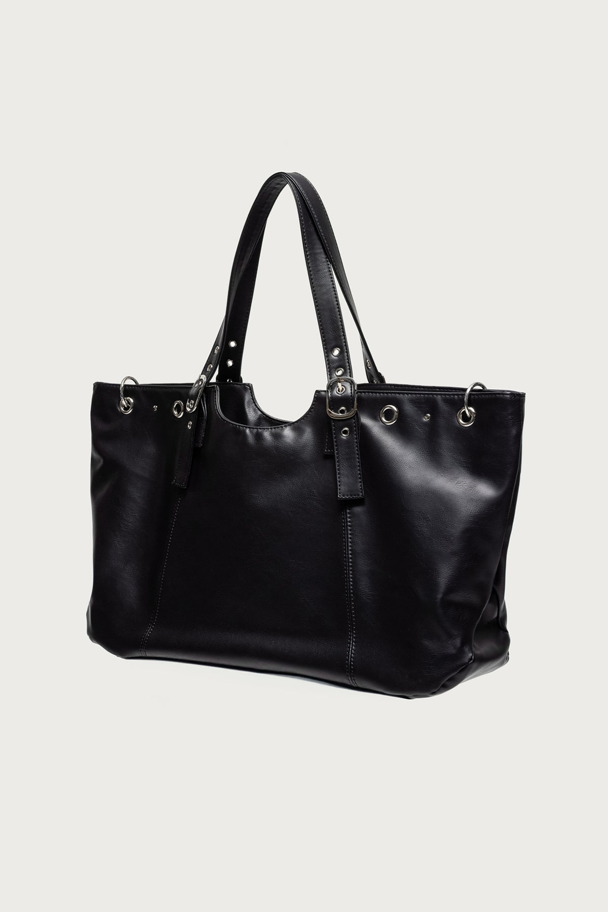 Faux Leather Grommet Bag