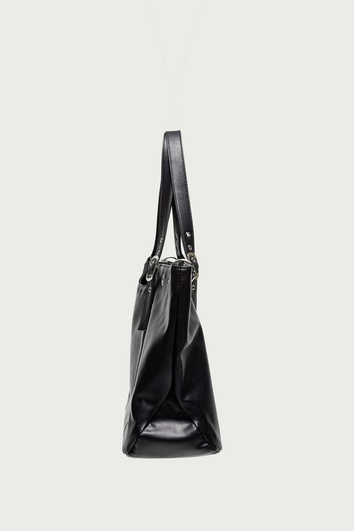 Faux Leather Grommet Bag
