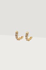 Rhinestone Huggy Hoop Earrings
