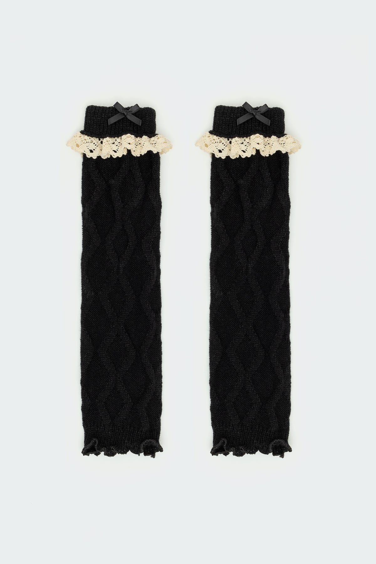 Lacey Frill Knit Leg Warmers