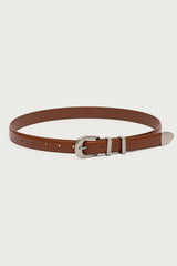 Basic Buckle Faux Leather Belt