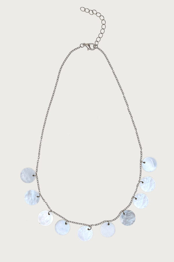 Iridescent Disc Necklace