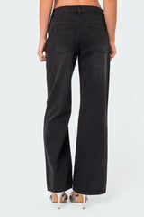 Debbie Distressed Low Rise Baggy Jeans