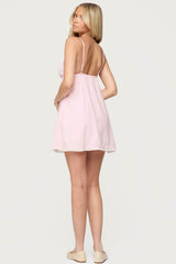 Danira Pinstripe Babydoll Mini Dress