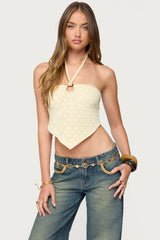 Alana Floral Handkerchief Halter Top