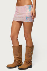 Kaelyn Sequin Mini Skort