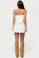Layton Studded Strapless Bubble Mini Dress