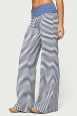 Meggy Striped Foldover Pants