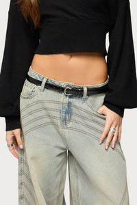 Goldey Faux Leather Belt