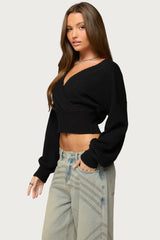 Lillia V Neck Wrap Sweater
