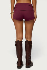 Rusana Swirl Ruched Micro Shorts