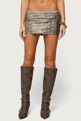 Teresa Printed Mesh Mini Skirt