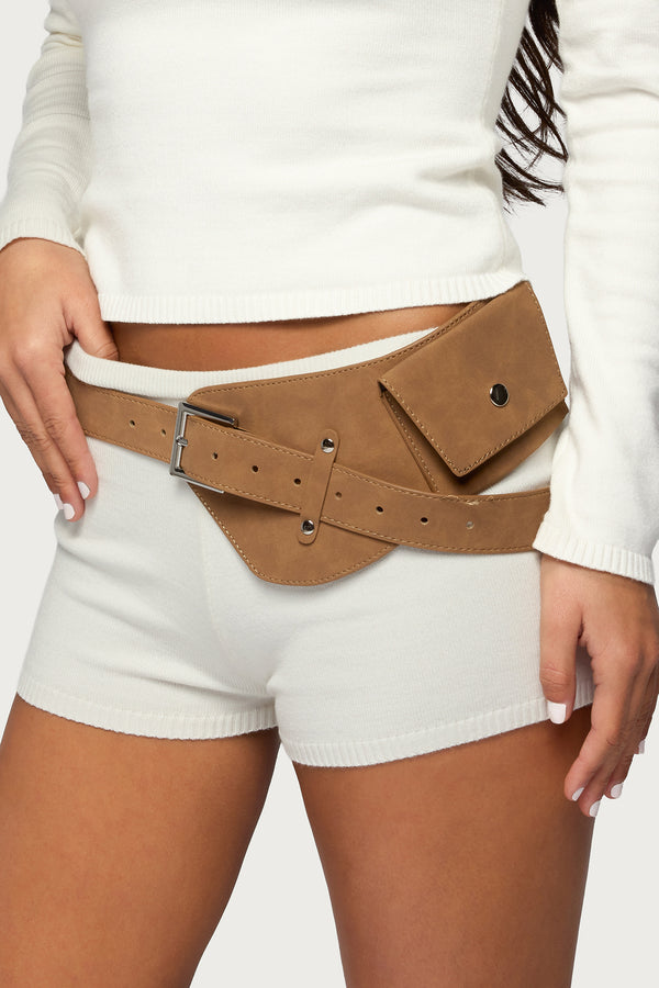 Faux Suede Utility Belt