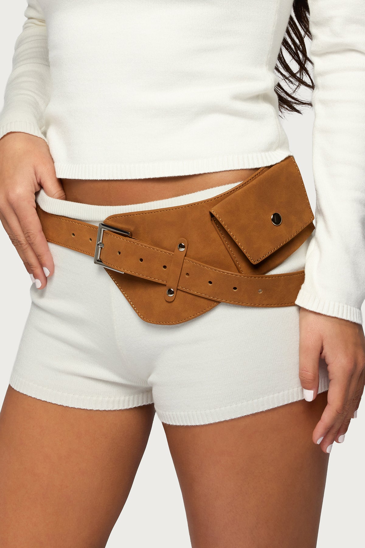 Faux Suede Utility Belt