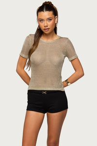 Luchia Shiny Knit Top