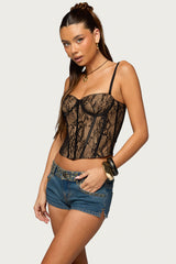 Saffire Detachable Straps Lace Corset