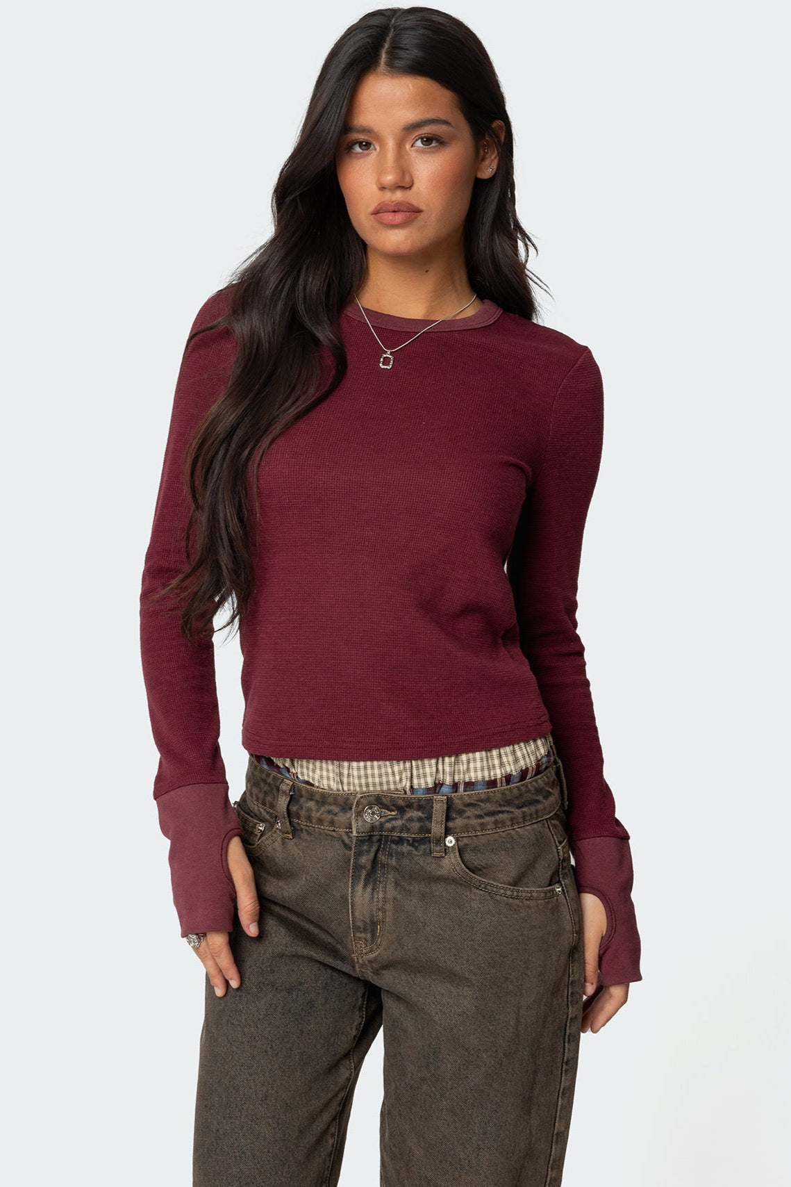 Waffle Long Sleeve T Shirt