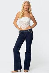 Sheer Lace Handkerchief Top