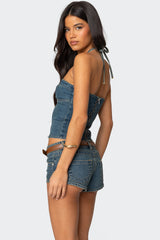 Jagger Denim Halter Top