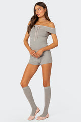 Bow Time Knit Micro Shorts