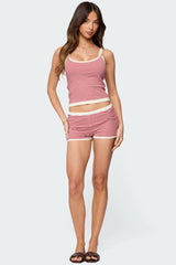 Saylor striped knit shorts