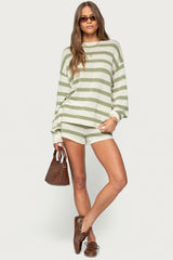 Amaris Striped Knit Shorts