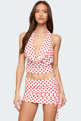 Zoe Polka Dot Cowl Neck Top