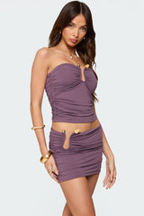 Curved U Strapless Top