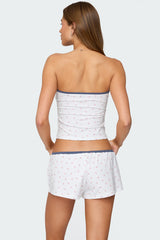 Stefi Floral Contrast Tube Top