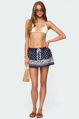 Hidi Bandana Print Mini Skirt