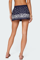 Hidi Bandana Print Mini Skirt
