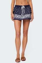 Hidi Bandana Print Mini Skirt